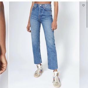Re/Done 70s High Rise Stove Pipe Denim Jeans